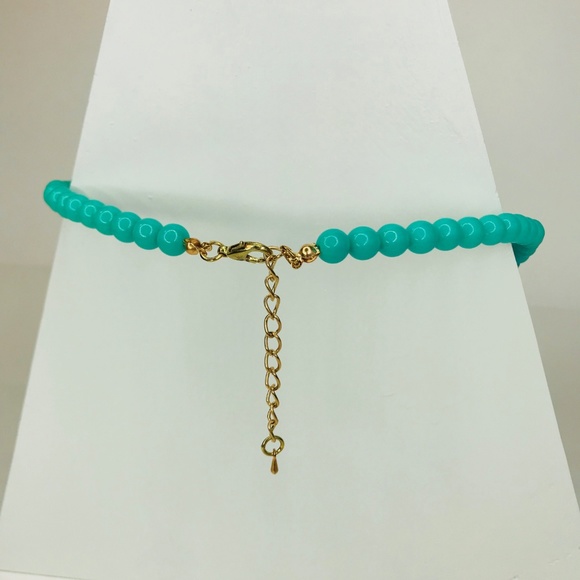 🆑 Mint Beaded Bib Statement Necklace - Picture 4 of 5